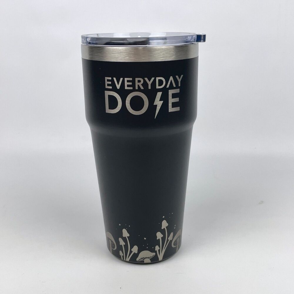 Everyday Dose 16oz Insulated Stainless Steel Tumbler Travel Coffee Mug Black